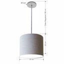 Ver imagem 2 de Lustre Luminária Pendente Vivare Free Lux Pe-4107cz Cúpula em Tecido 25x20cm