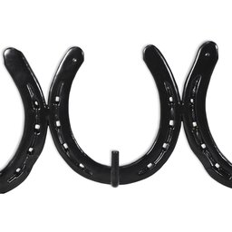Cabideiro Parede Gancho Country Western Ferradura Preto - 4