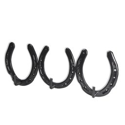 Cabideiro Parede Gancho Country Western Ferradura Preto - 3