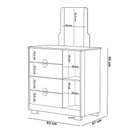 Ver imagem 5 de Cômoda Sapateira com Espelho para Quarto 1 Porta 4 Gavetas Paraty V01 Branco Camarim Flex - Lyam
