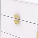 Ver mais imagens de Cômoda Sapateira com Espelho para Quarto 1 Porta 4 Gavetas Paraty V01 Branco Camarim Flex - Lyam