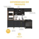 Ver imagem 5 de Armário de Cozinha Modulada Compacta Fidelitá Nara 100% MDF 4 Peças 270cm 12 Portas 2 Gavetas sem