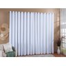 Cortina Gaze De Linho Forro Blackout 4,00x2,50 Sala E Quarto Branco - 4