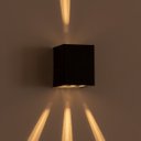Ver imagem 4 de Arandela de efeito 4 fachos preta + lâmpada led 5w 3000K luminária externa e interna st544