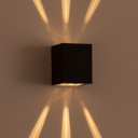 Ver imagem 4 de Arandela de Efeito 6 Fachos Preta + LED 5W 3000K Luminária Externa e Interna St566