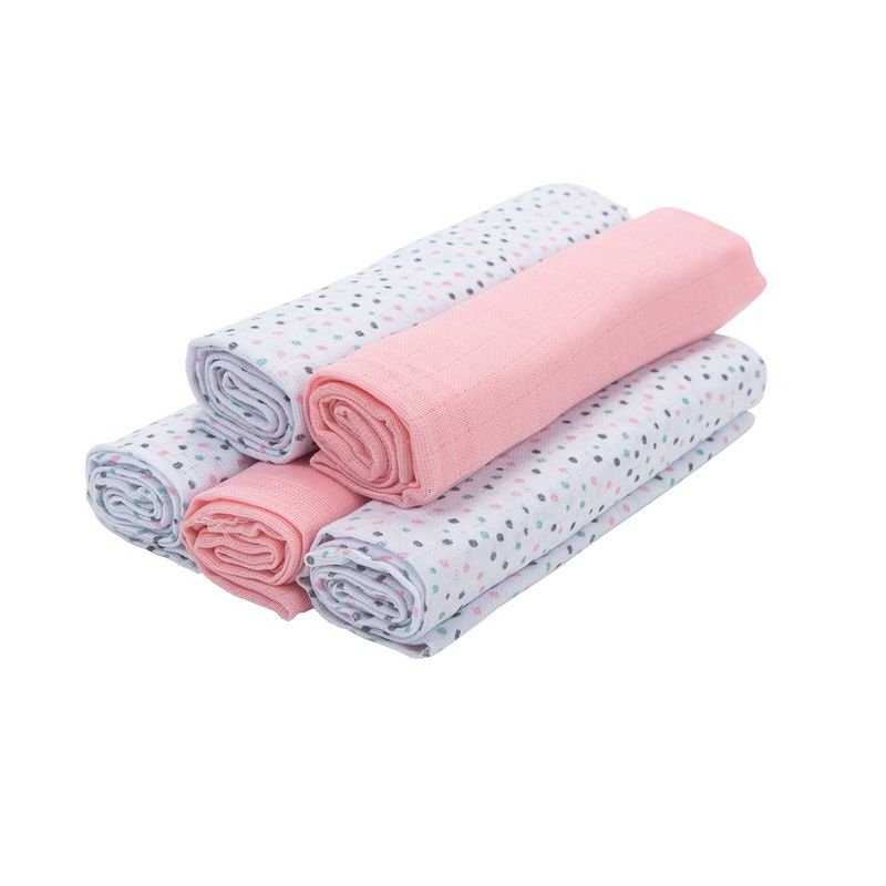 Fralda de Pano Prime Baby Joy Estampado/liso 80cmx80cm Pct C/05un //confetes Coloridos - 1