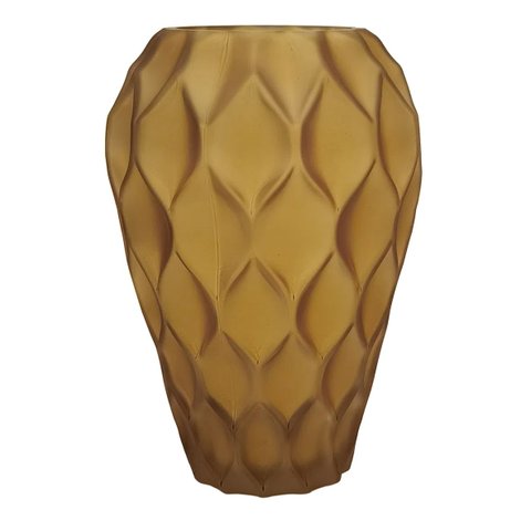 Vaso Decorativo de Vidro Amarelo 22,5cm BC0080 BTC