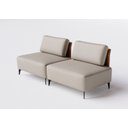 Ver imagem 2 de Sofá Dream Box Moderno Modular 2,0m Bege com Courino Terracota - Rede Móveis