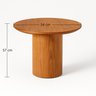 Mesa Lateral Aracajú Redonda Acabamento Laminado Madeira - 5
