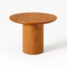 Mesa Lateral Aracajú Redonda Acabamento Laminado Madeira - 4