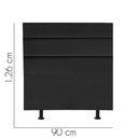 Ver imagem 2 de Cabeceira Estofada Argentina 90cm Solteiro para Cama Box Quarto Corino Preto - Gat Magazine