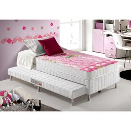 Cama Box Com Bicama Solteiro Branca + Colchão Espuma D20 Santa Clara 88x188x51cm - 2