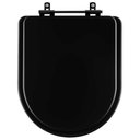 Ver imagem 1 de Assento Sanitário Poliester Carrara Preto (ebano) para Vaso Deca com Ferragem Preta