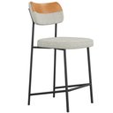 Ver imagem 6 de Kit 04 Banquetas Baixa Bar Cozinha Sala Jantar Preto Melina L02 Couríssimo Whisky Linho Cinza -