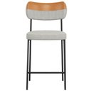 Ver imagem 3 de Kit 04 Banquetas Baixa Bar Cozinha Sala Jantar Preto Melina L02 Couríssimo Whisky Linho Cinza -