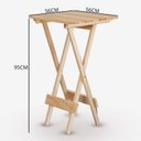Ver imagem 4 de Conjunto de Mesa Bistrô e 2 Cadeiras em Madeira Maciça sem Pintura