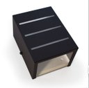 Ver imagem 1 de Arandela frisada 2 focos grande e27 + lâmpada led 12w 6000k - luminária preta luz branco frio