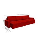 Ver imagem 2 de Sofá Dallas 3.70m Retrátil - Vermelho