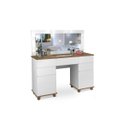 Ver imagem 1 de Penteadeira Camarim Clean - Branco/Amadeirado mo