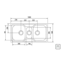 Cuba Sobrepor Inox 100x50 2c1/2 Fmono - 93831103 - Tramontina Teec - 3