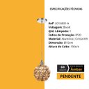 Ver mais imagens de Kit 3 Luminárias Pendente 10cm Ambar Bivolt G9 Bivolt Lumier