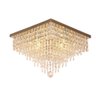 Luminária Plafon de Cristal Legitimo Âmbar 40x40cm G9 - 1