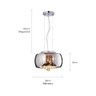 Luminária Pendente Soho Bacia Cristal K9 e Vidro Âmbar 28cm - 5