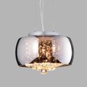 Ver imagem 2 de Luminária Pendente Soho Bacia Cristal K9 e Vidro Âmbar 28cm