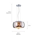 Ver imagem 7 de Lustre Pendente Bacia 28cm Cristal Cromado Bivolt