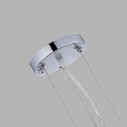 Lustre Pendente Bacia 28cm Cristal Cromado Bivolt - 2