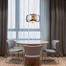 Lustre Pendente Bacia 28cm Cristal Cromado Bivolt - 9