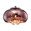 Ver imagem 2 de Lustre Pendente Soho Cristal e Vidro Cobre 22cm com Lâmpada