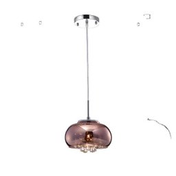 Lustre Pendente Soho Cristal e Vidro Cobre 22cm com Lâmpada - 3