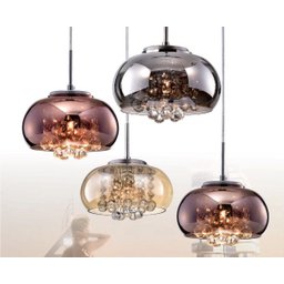 Lustre Pendente Soho Cristal e Vidro Cobre 22cm com Lâmpada - 4