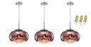 Ver imagem 1 de Luminária Pendente Soho Cristal Legítimo e Vidro Cobre 22cm com Lâmpada Led