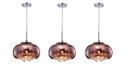 Ver imagem 3 de Luminária Pendente Soho Cristal Legítimo e Vidro Cobre 22cm com Lâmpada Led