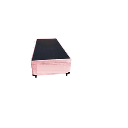Cama Box Baú Solteiro Blindado Suede Rosé - 1