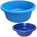 Ver imagem 1 de Kit Bacia Grande 100L Azul+ Bacia Pequena 4 Litros Azul