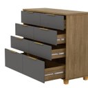 Ver imagem 2 de Cômoda Grande para Quarto 8 Gavetas Density Nature/alasca