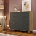 Ver imagem 3 de Cômoda Grande para Quarto 8 Gavetas Density Nature/alasca
