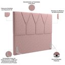 Ver imagem 4 de Cabeceira Cama Box Casal 140 cm Aurora W01 Linho Rosa - Lyam Decor