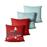 Kit 4 Almofadas Mdecore Feliz Natal Happy New Year Colorido - 1