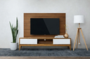 Ver imagem 4 de Cabeceira Cama Solteiro Lambri Painel MDF Modular 116x90cm:Marrom
