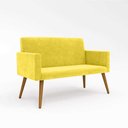 Ver imagem 3 de Kit Namoradeira + 02 Poltronas Decorativas Nina Amarelo