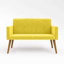 Ver imagem 4 de Kit Namoradeira + 02 Poltronas Decorativas Nina Amarelo