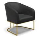 Ver imagem 4 de Sofá Namoradeira e Poltrona Industrial Dourado Stella Sintético D03 - D'Rossi