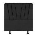 Ver imagem 1 de Cabeceira Estofada Cama Box Solteiro 100 Cm Ariel Suede Preto