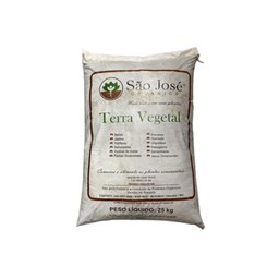 Terra Vegetal São José 25kg Jardinagem Solo Adubo Orgânico Plantio - 1