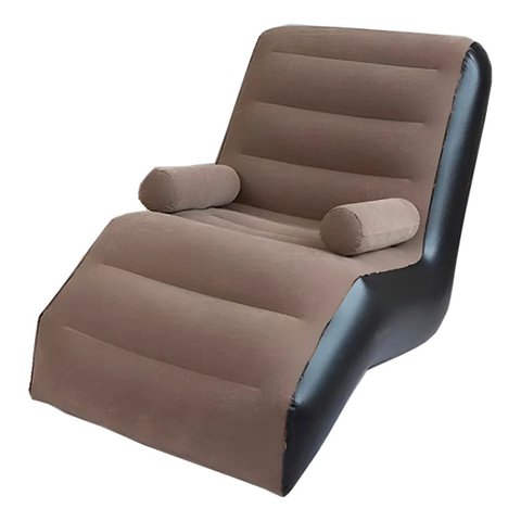 Sofa Poltrona Inflavel de Camping e Praia Aveludada 100kg