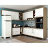 Armário de Cozinha Modulada New Vitória 13 peças - Avelã/Bianco - 2